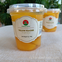 Желтый персиковый кусочки в натуральном соке 198G